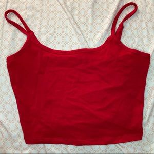 Red crop top
